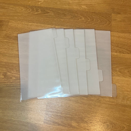 Horizontal Personal Size Tabbed Envelopes - Vellum