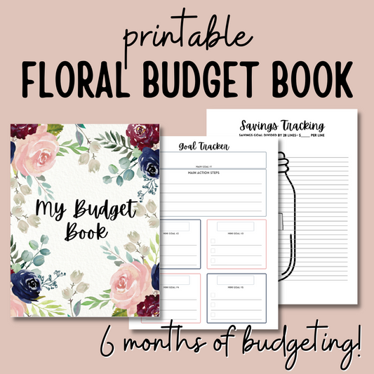 Floral Budget Book - Printable