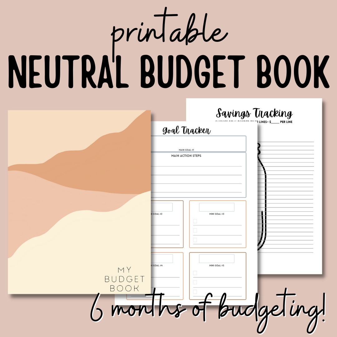 Neutral Budget Book - Printable