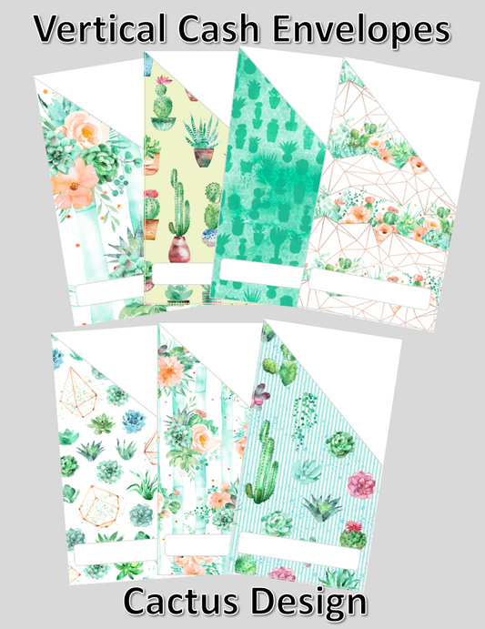 Printable | Cactus Cash Envelopes | with free blank template!