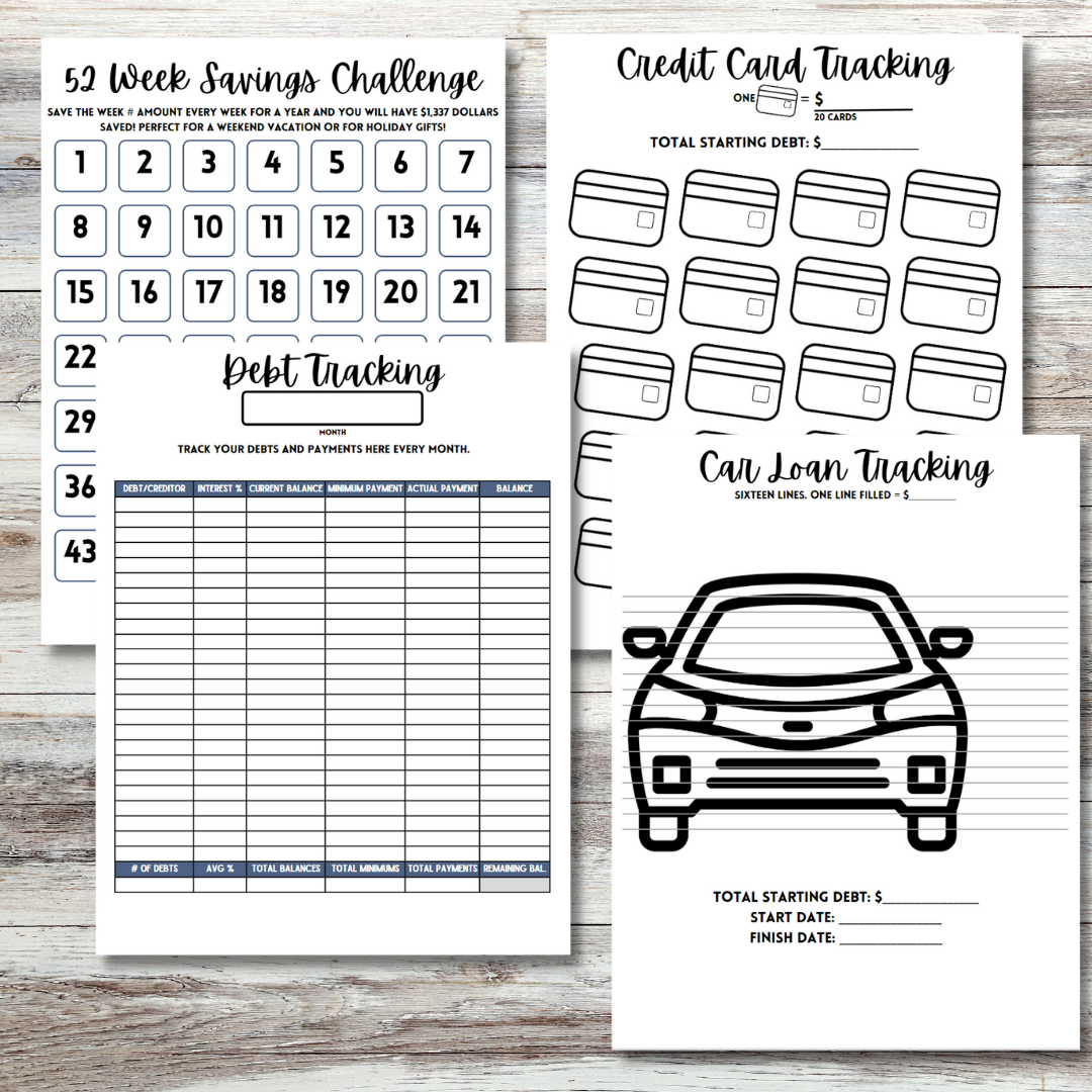 Budget Sheet Bundle (printable) - with Paycheck Trackers and other sheets!