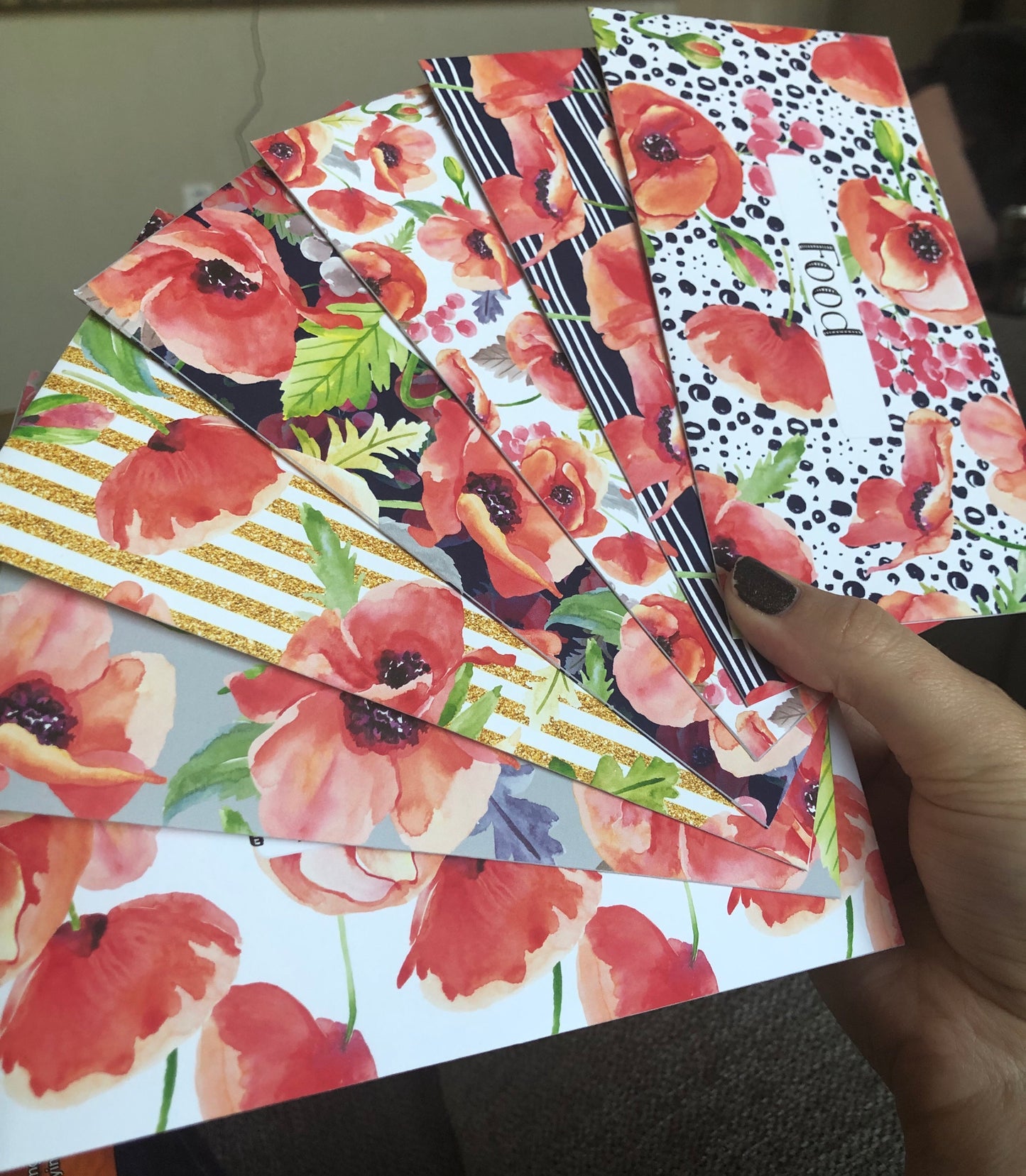 Printable | Poppy Love Horizontal Cash Envelopes {LIMITED QUANTITY} | with free blank template!