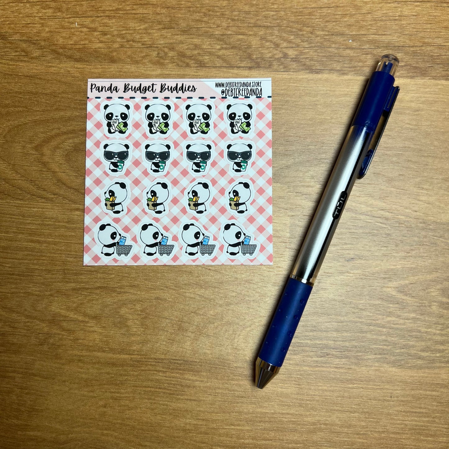 Panda Budget Buddies Sticker Sheet