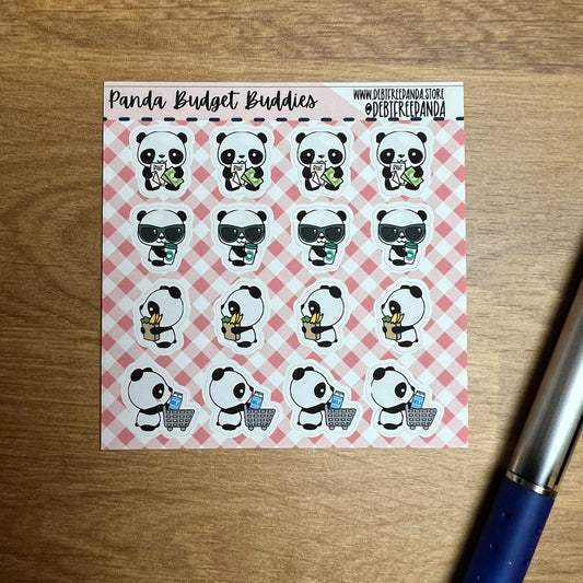 Panda Budget Buddies Sticker Sheet
