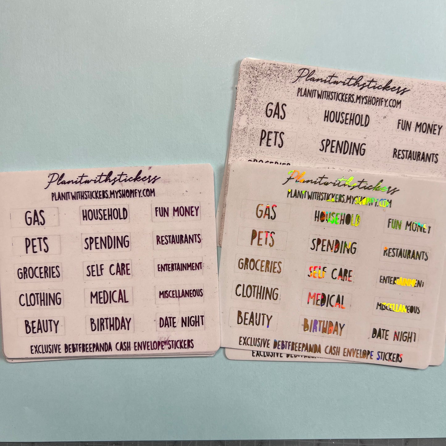WHOOPSIE Clear Tab Stickers - All Caps Font